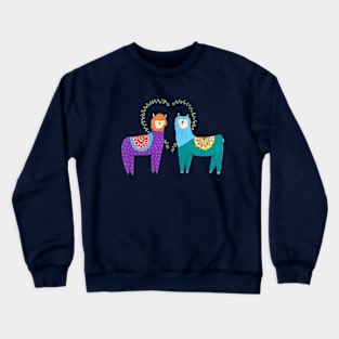 Llamas In Love Crewneck Sweatshirt